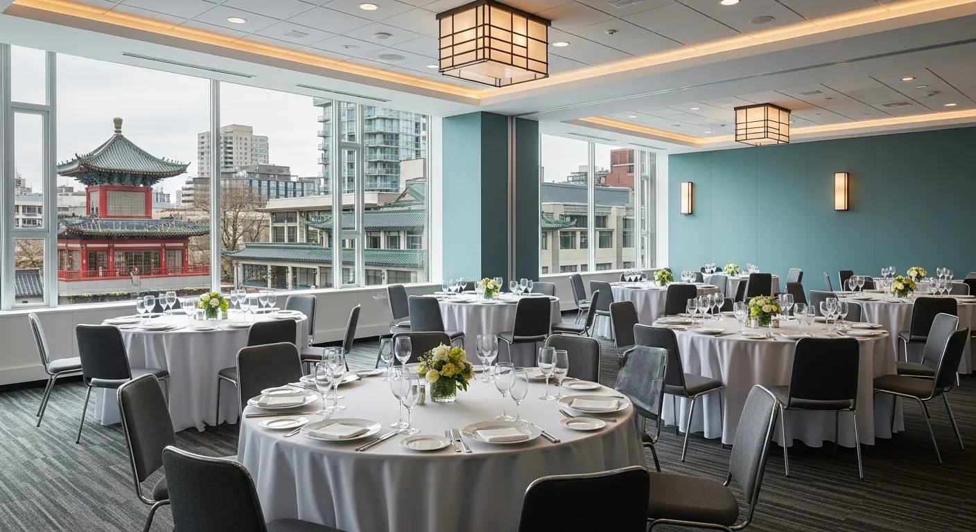 Banquet hall at a conference venue in Chinatown, Vancouver