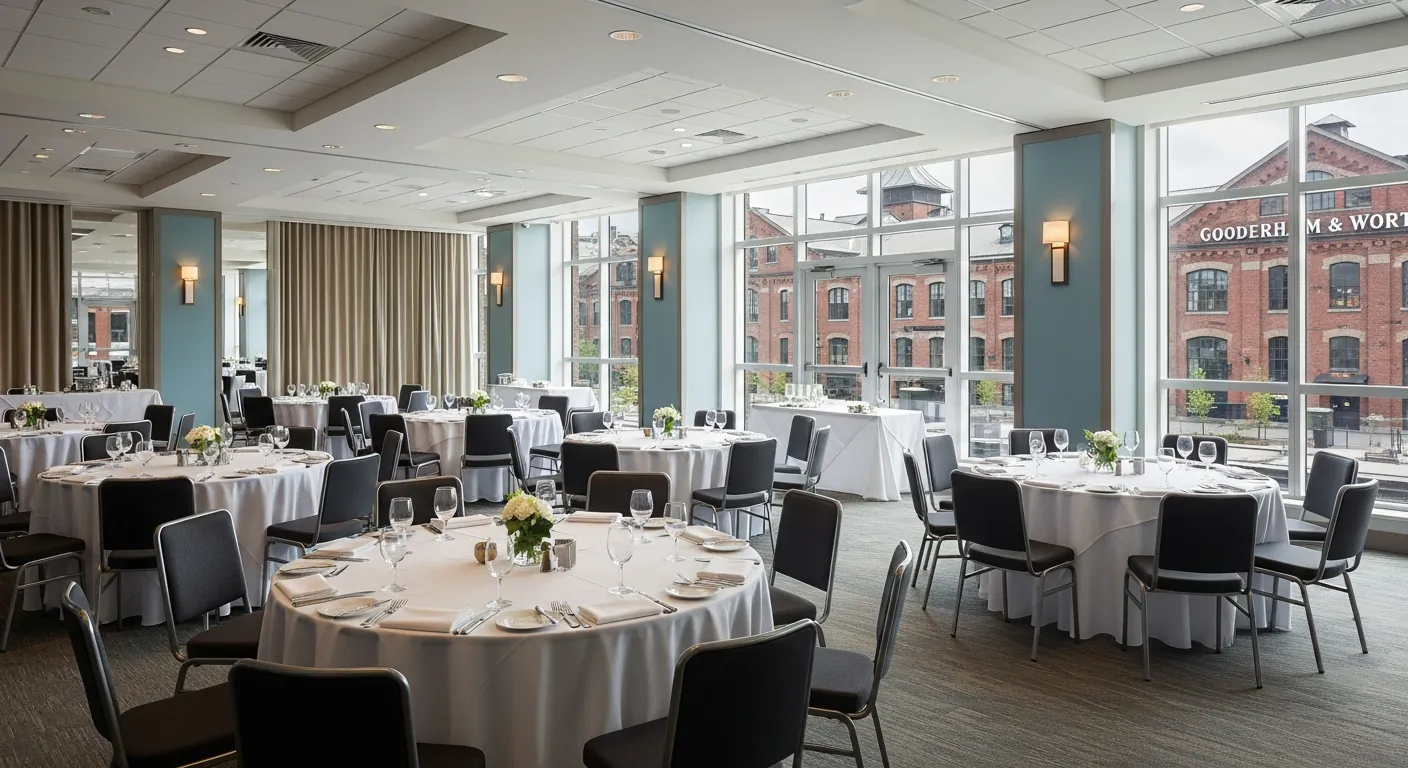 Banquet hall at a conference venue in The Distillery District, Toronto