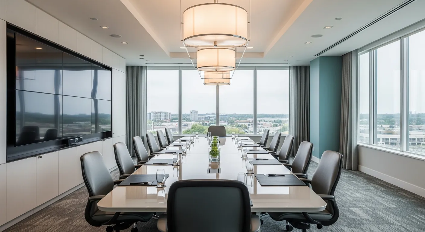 Executive boardroom at a conference venue in Don Mills, Toronto