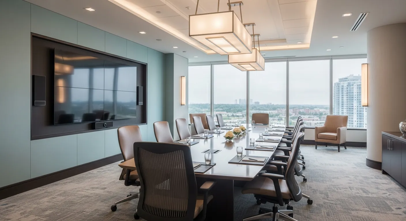 Executive boardroom at a conference venue in Etobicoke, Toronto