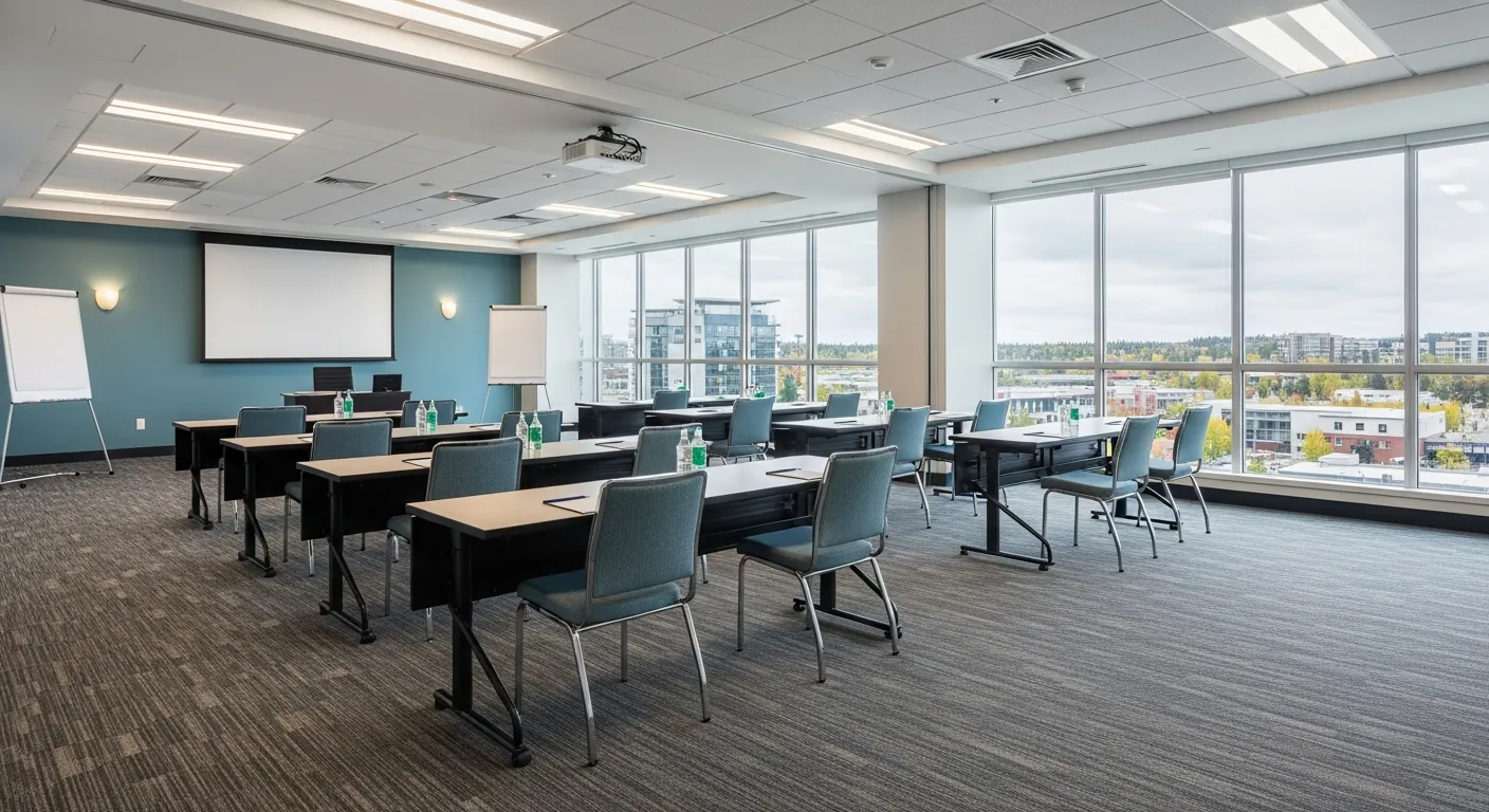 Training room at a conference venue in Evanston, Calgary