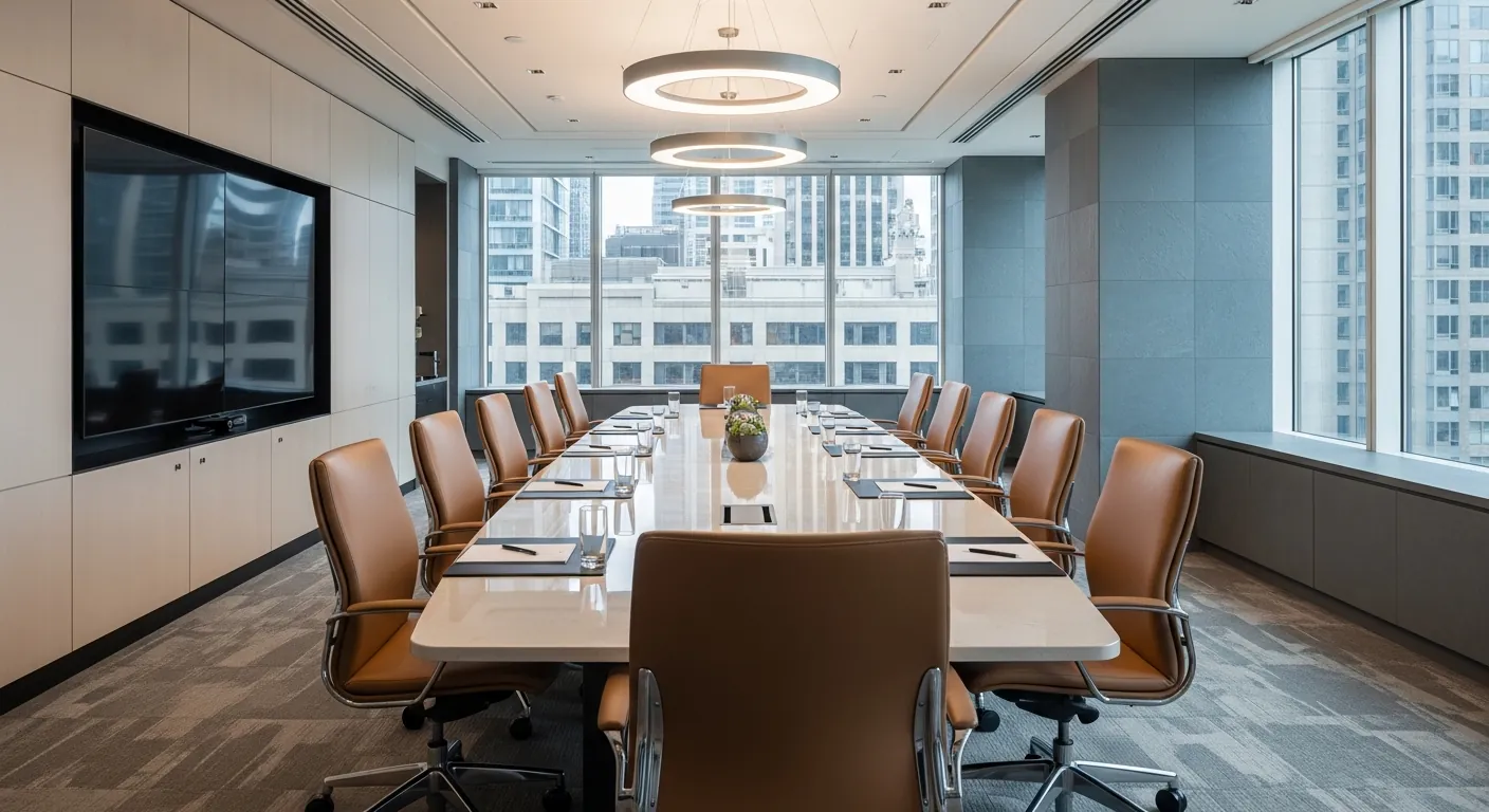 Executive boardroom at a conference venue in Financial District, Toronto