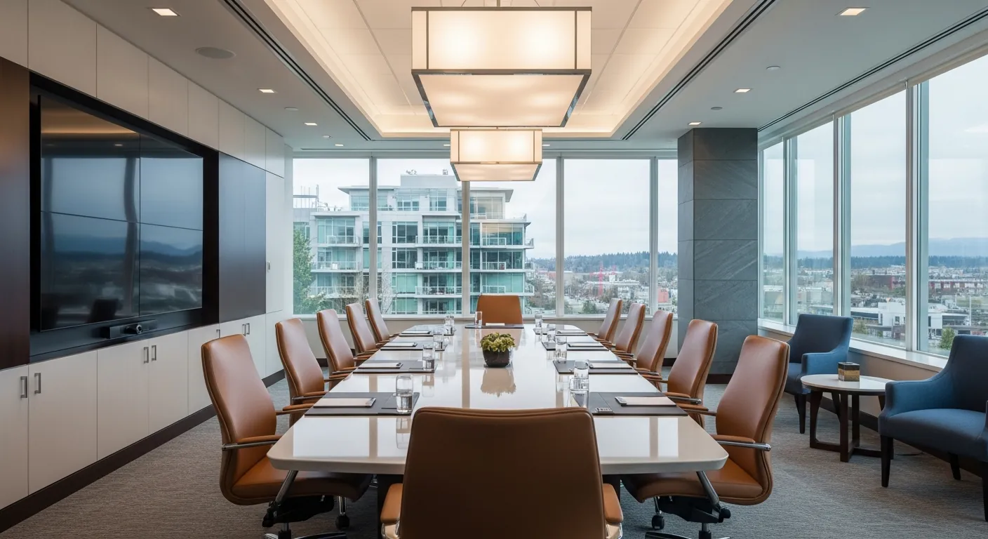 Executive boardroom at a conference venue in Kerrisdale, Vancouver