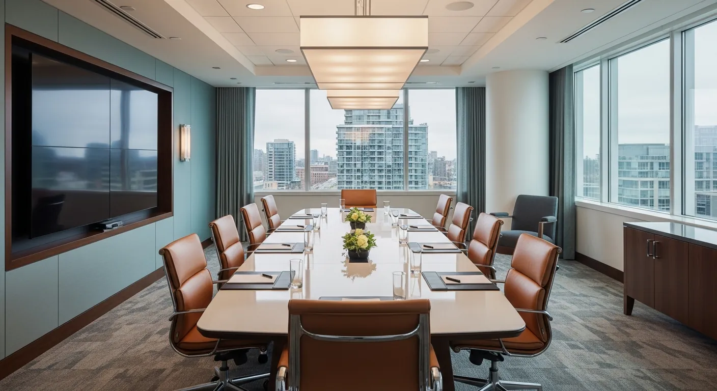 Executive boardroom at a conference venue in Mission, Calgary