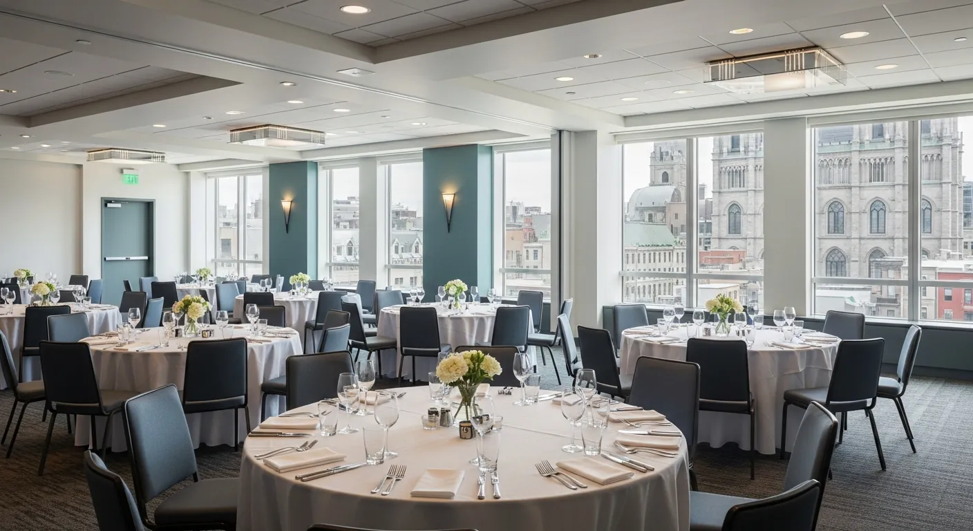 Banquet hall at a conference venue in Old Montreal, Montreal