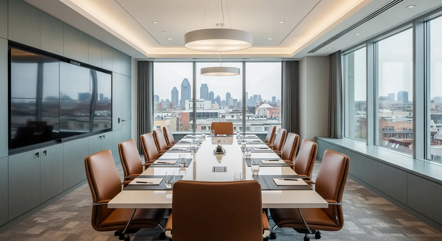 Executive boardroom at a conference venue in Outremont, Montreal