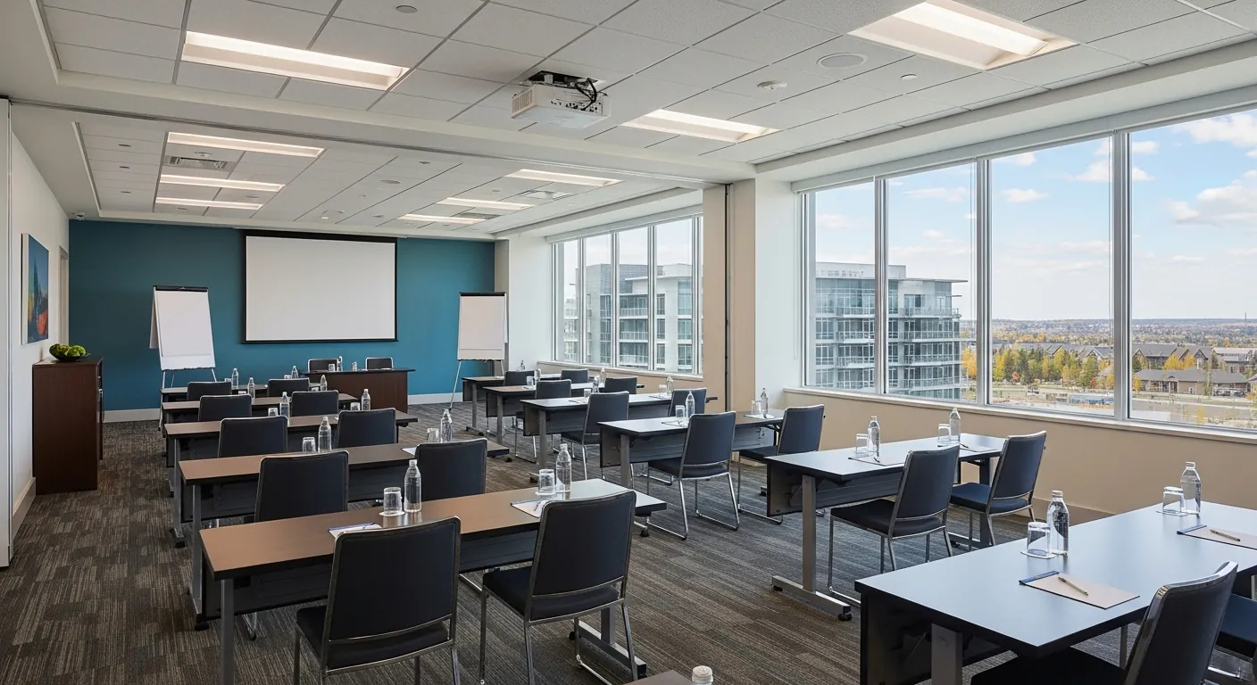 Training room at a conference venue in Panorama Hills, Calgary