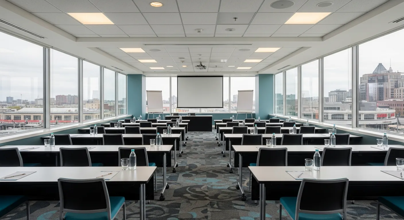 Training room at a conference venue in Rosemont, Montreal