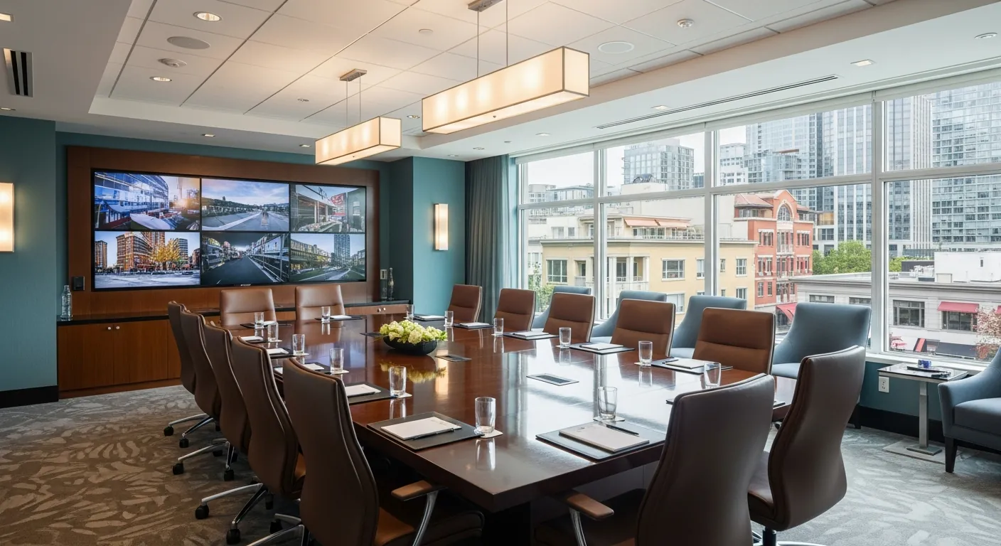 Executive boardroom at a conference venue in South Granville, Vancouver