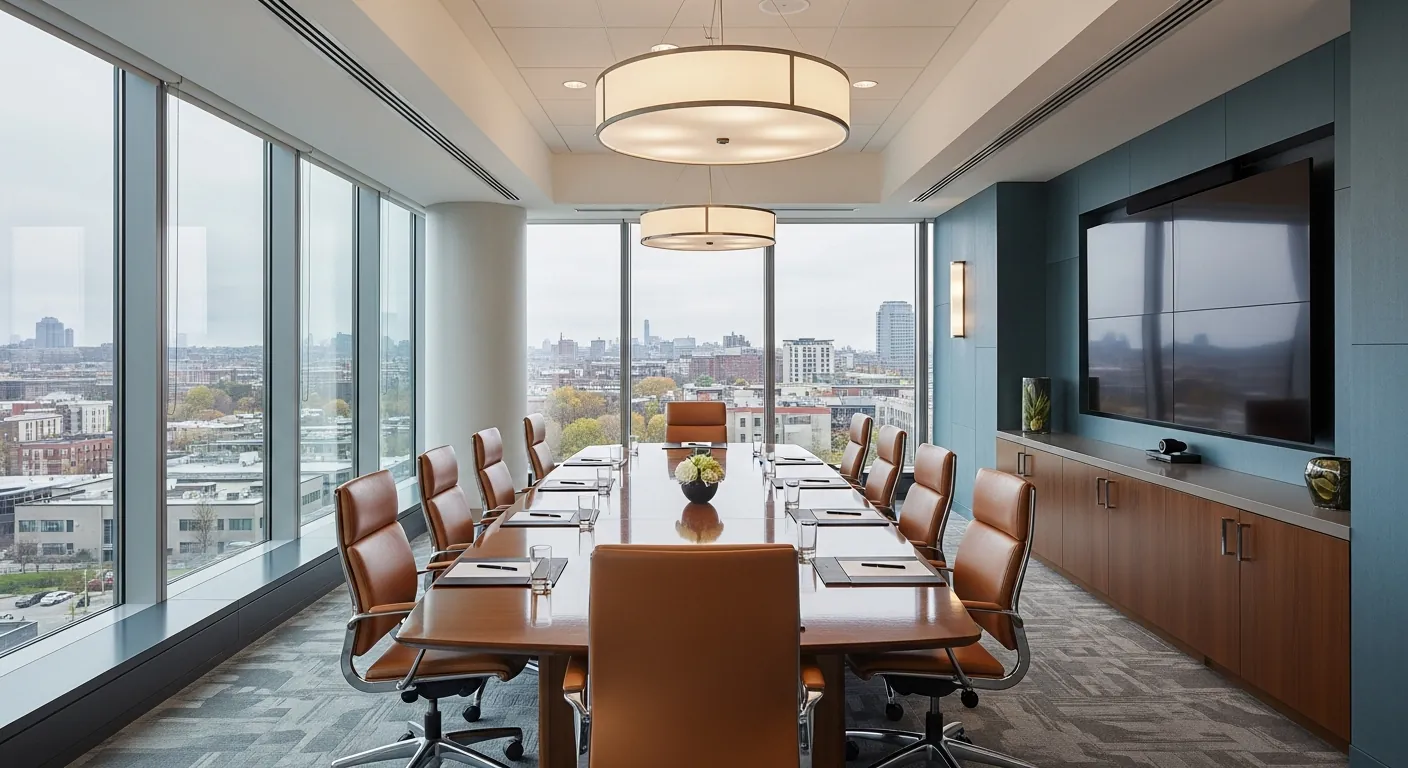 Executive boardroom at a conference venue in Westmount, Montreal