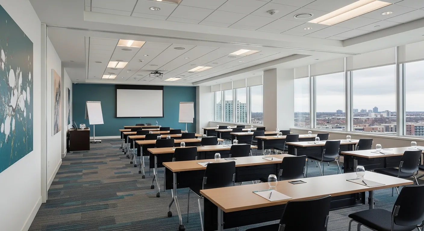 Training room at a conference venue in York, Toronto
