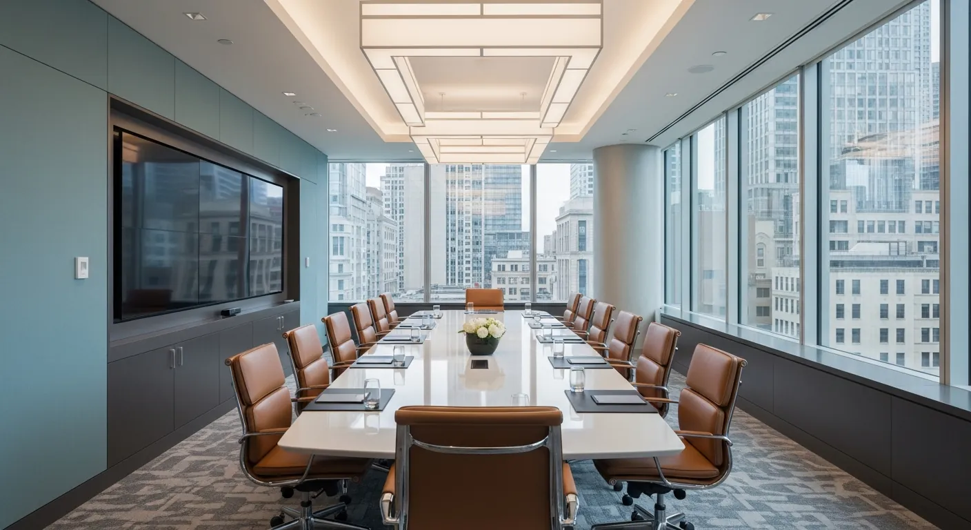 Executive boardroom at a conference venue in Yorkville, Toronto